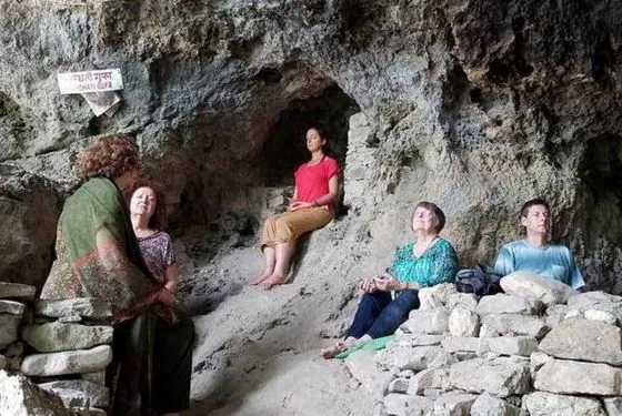 Meditation in a Himalayan cave near Rishikesh