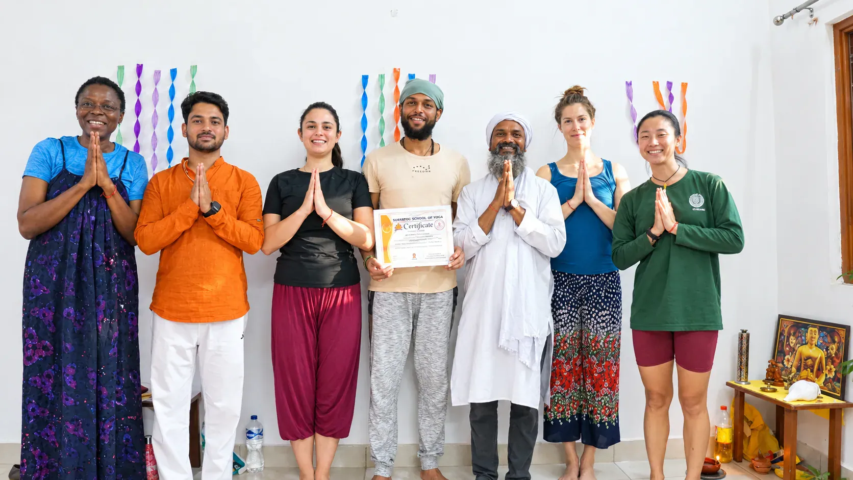 Yoga teacher training certificate ceremony at Siddhant School of Yoga