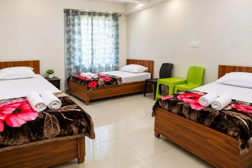 Triple sharing room at Siddhant School of Yoga