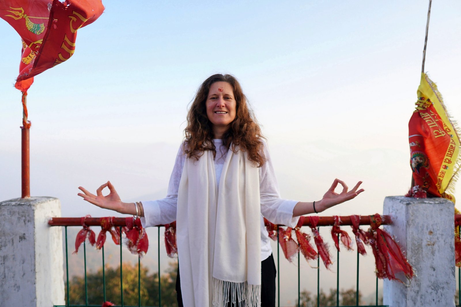 Kundalini pranayama, bandha and mudra practice at Kunjapuri hilltop near Rishikesh