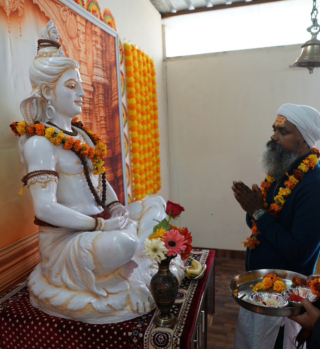 Shiva puja ceremony at Yoga Abhyas Ashram, Rishikesh